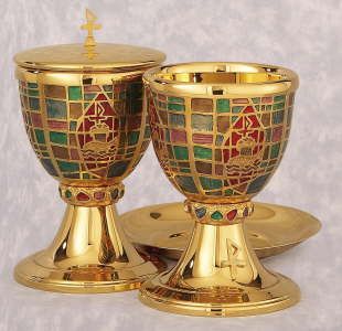 Gold Chalice With Dish Paten